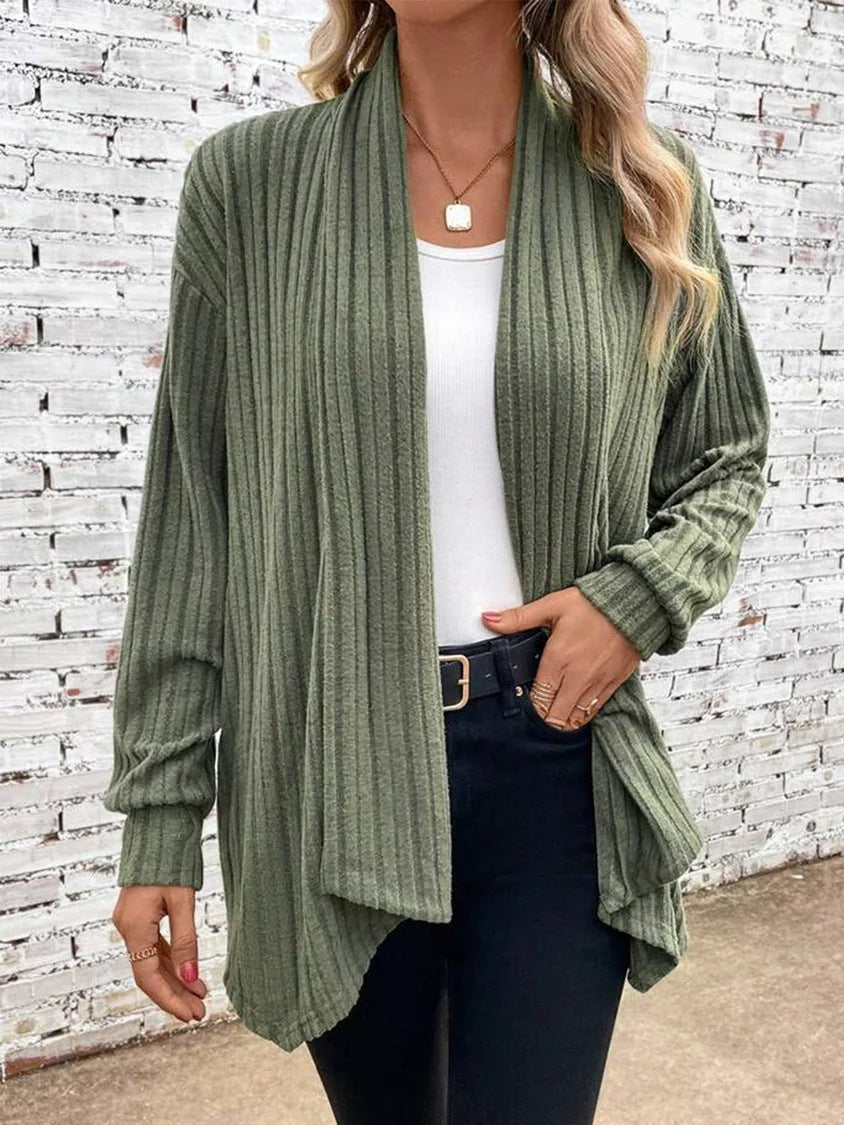Cardigan femme décontracté en tricot avec motif côtelé distinctif Berg-Feldt