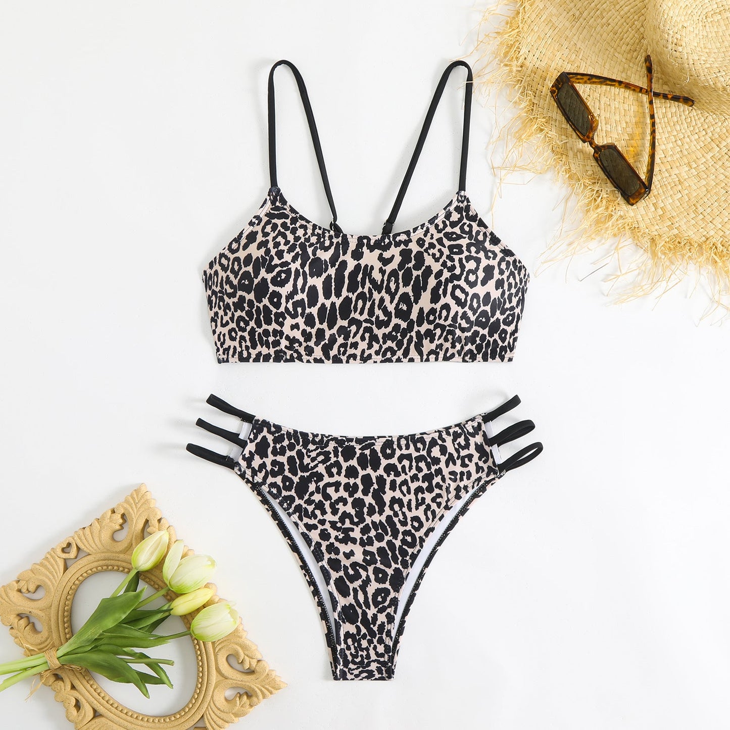 Ensemble de bikini pour femme avec imprimé animal et bretelles réglables de berg-feldt