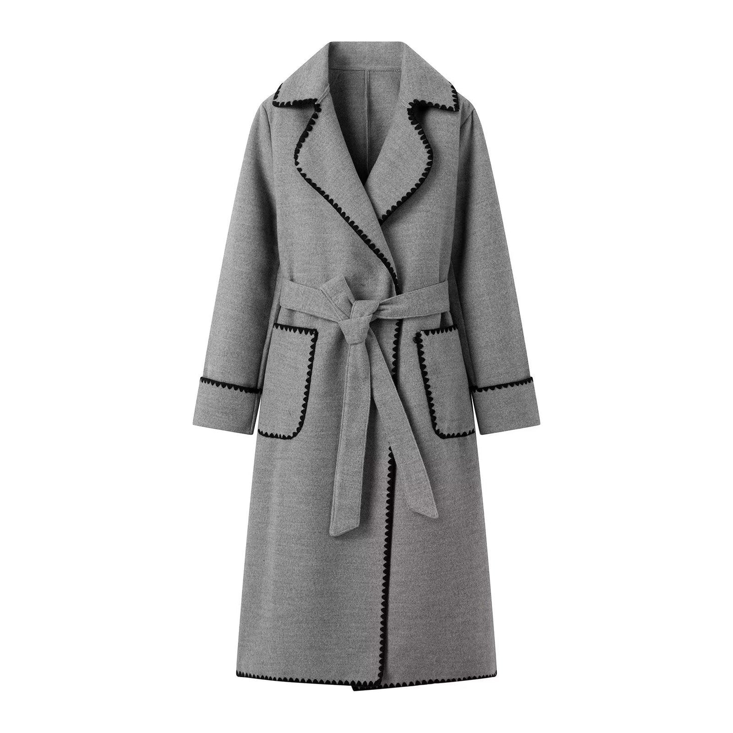 Damen élégante veste mi-saison avec ceinture décorative et poches de qualité Berg-Feldt