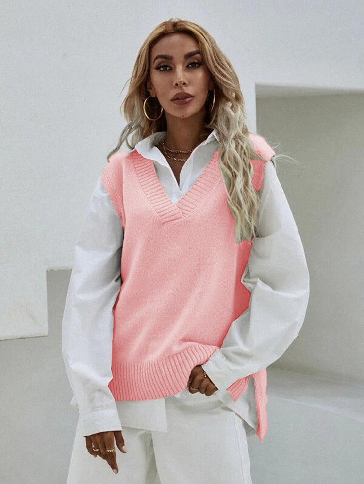 Cardigan femme en maille avec col en V et élégante structure côtelée Berg-Feldt