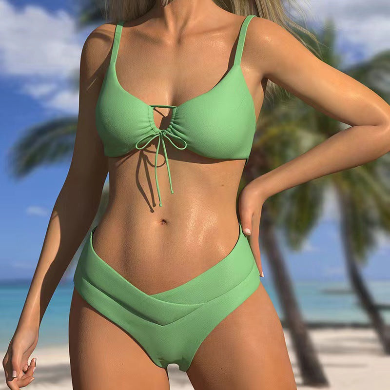 Ensemble bikini pour femme de berg-feldt avec haut ajustable et taille haute