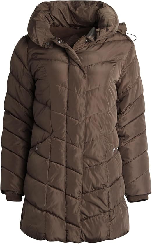 Damen longline, quilted winter parka with high collar Berg-Feldt