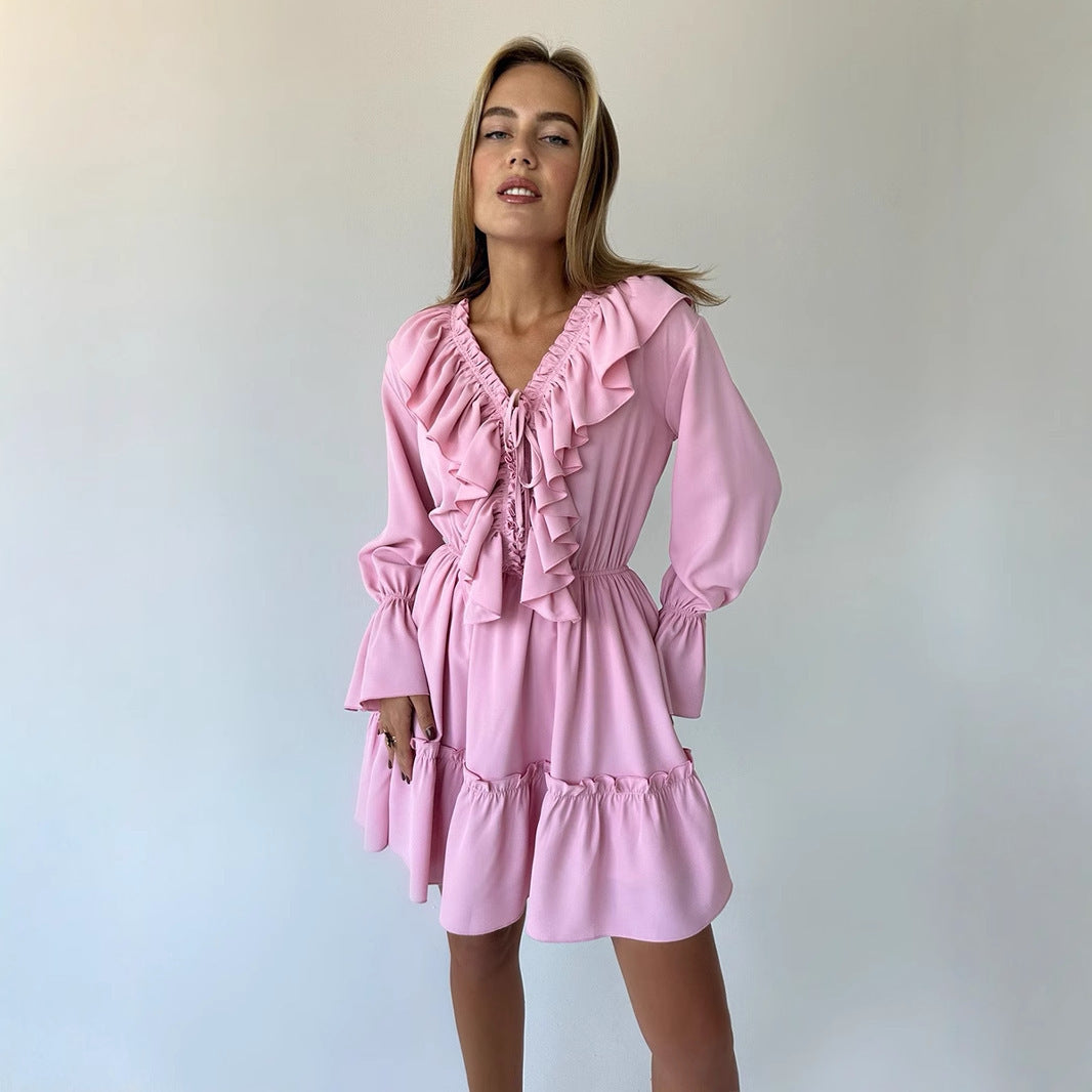 Mini-robe bohème à volants berg-feldt