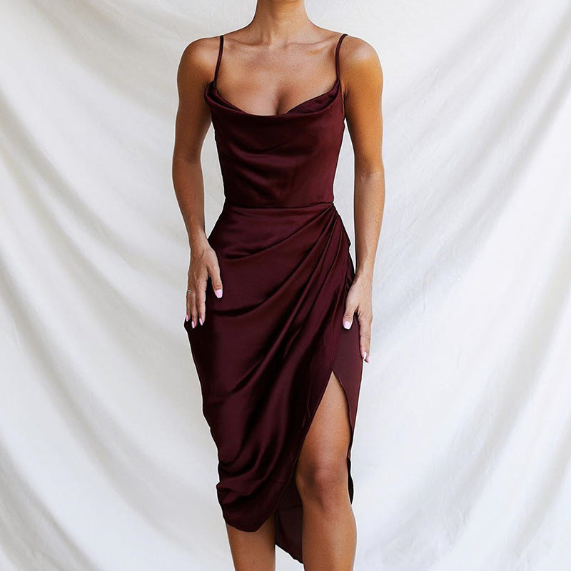 Robe de cocktail en satin élégante et ajustée pour femme Berg-Feldt