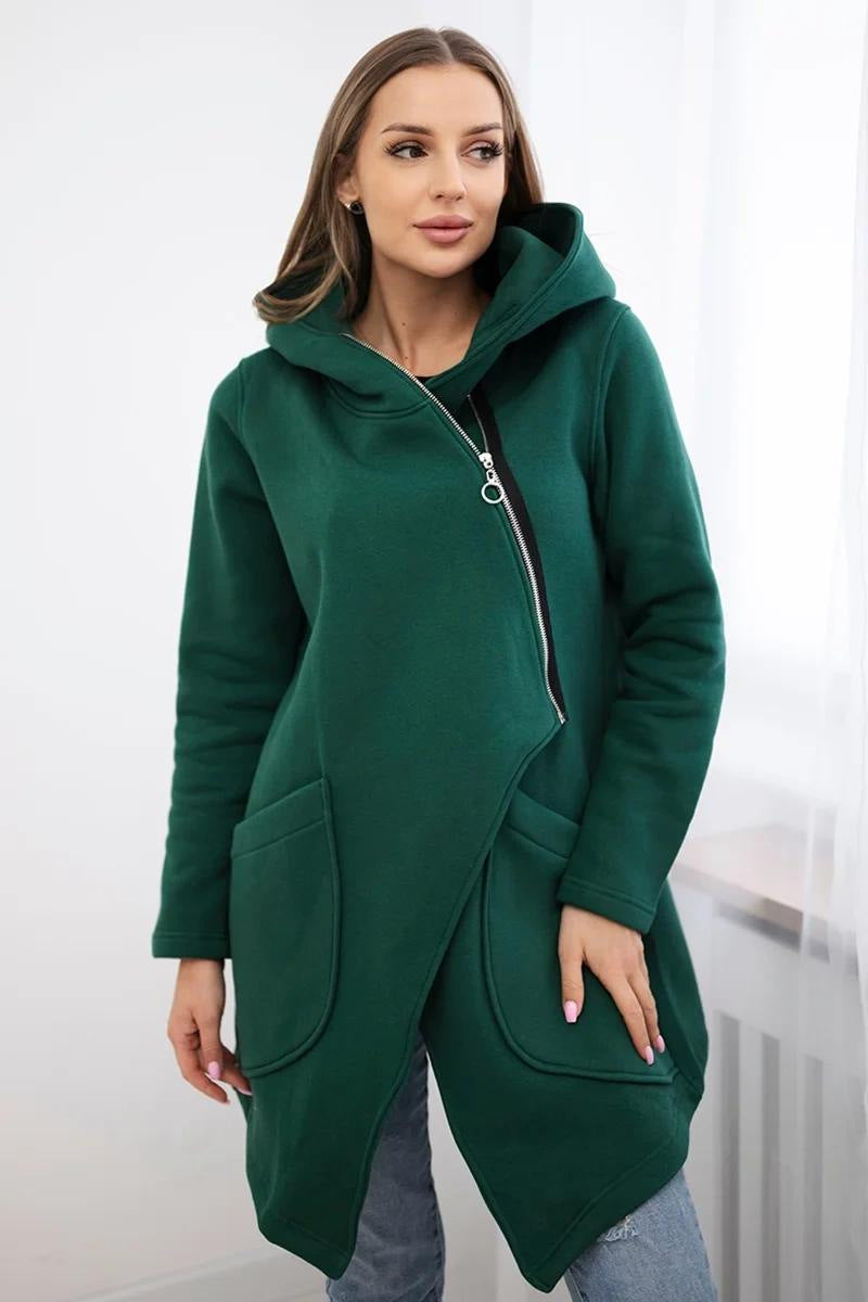 Berg-Feldt | Sweat à capuche zippé en polaire mi-longue