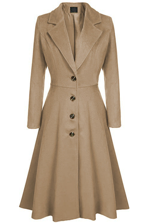 Manteau élégant en laine pour femme, coupe ajustée, manches longues Berg-Feldt