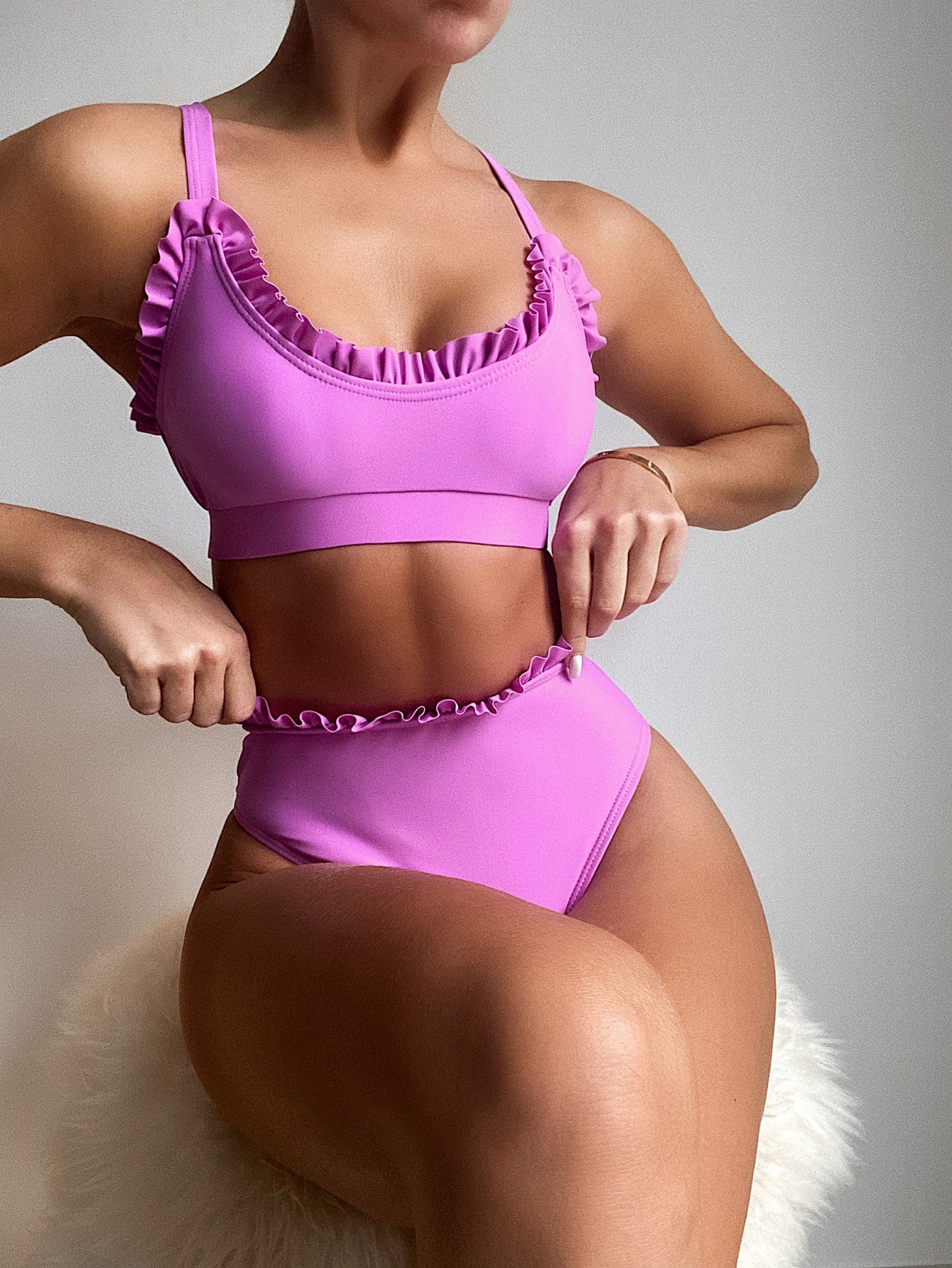 Ensemble de bikini taille haute à volants ludiques pour femme Berg-Feldt