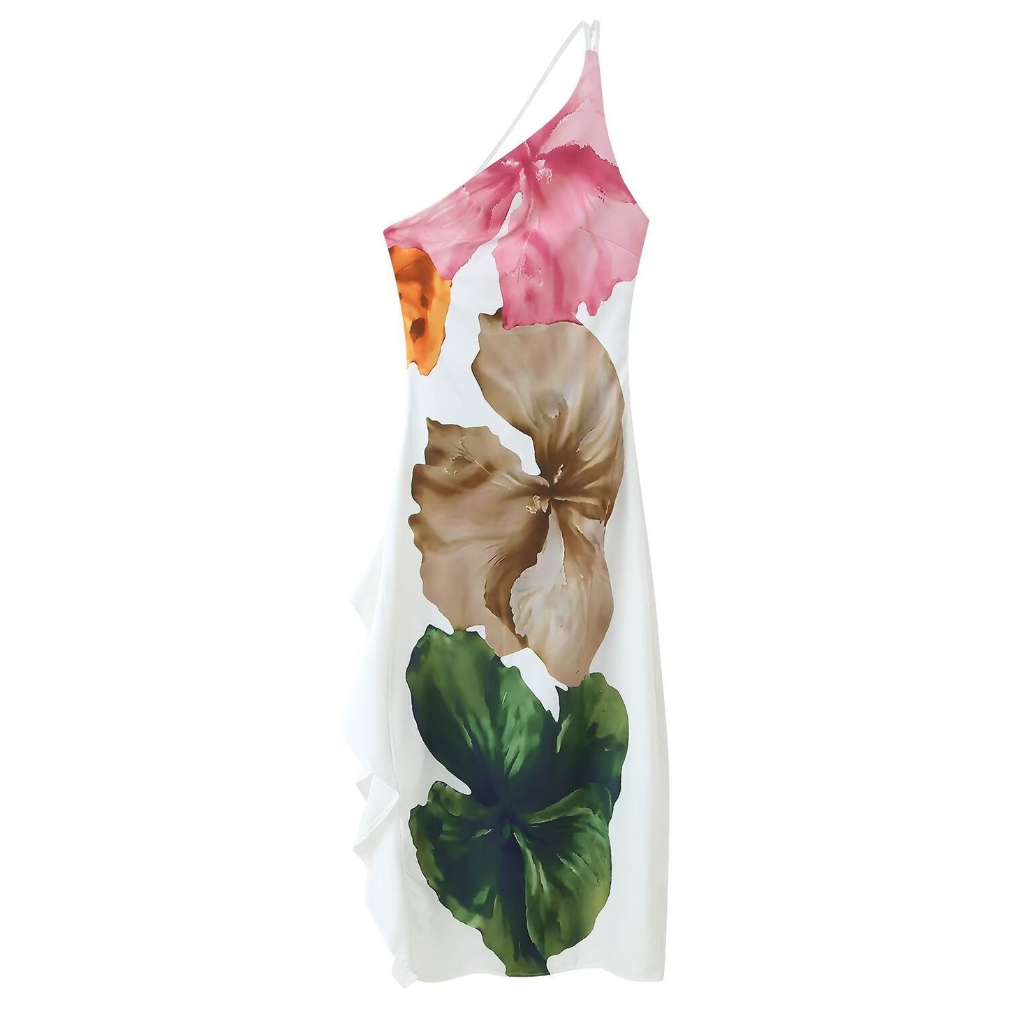 Robe mi-longue asymétrique à imprimé floral Berg-feldt pour femme