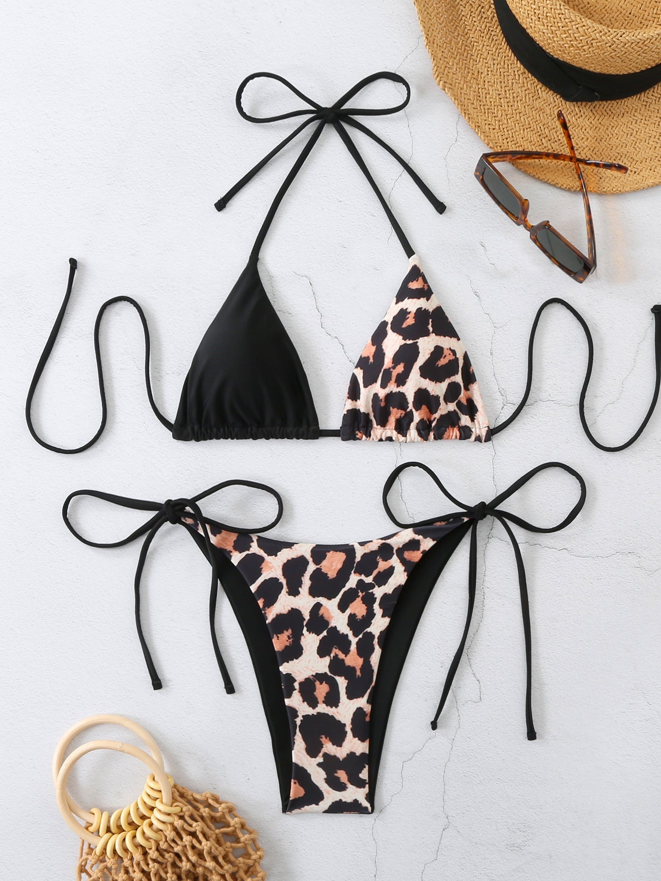 Ensemble de bikini triangle Berg-Feldt pour femme avec bretelles
