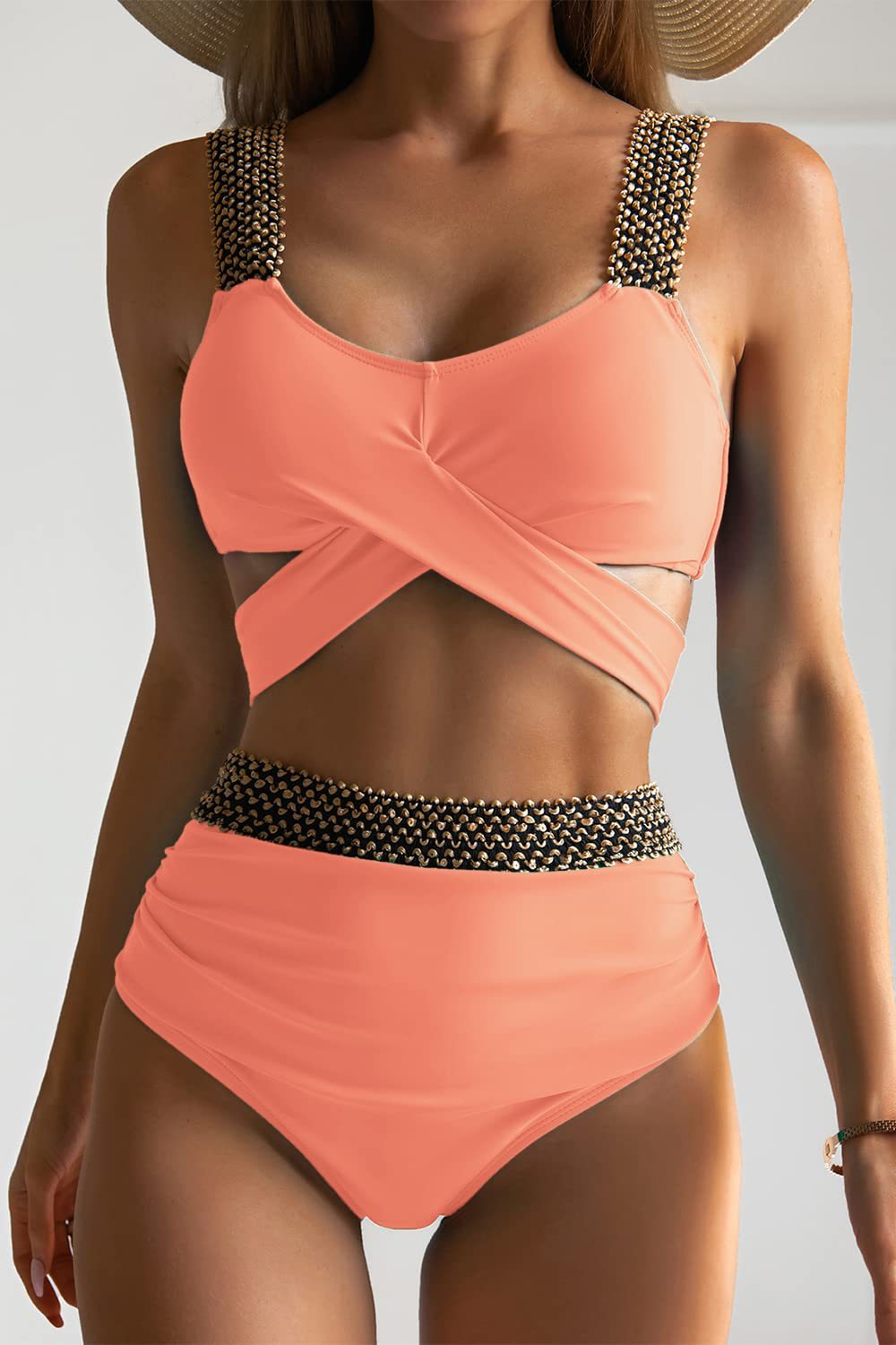 Ensemble de bikini taille haute et orné Berg-Feldt pour femme