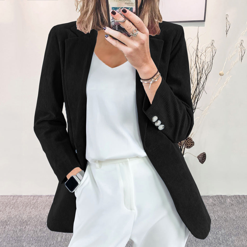 Blazer élégant femme à rayures verticales, coupe ajustée Berg-Feldt