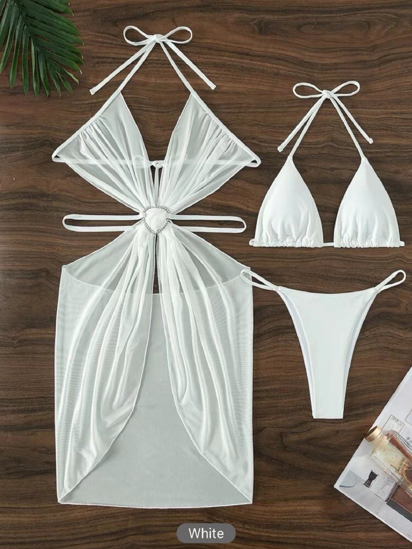 Ensemble bikini et paréo transparent femme Berg-Feldt