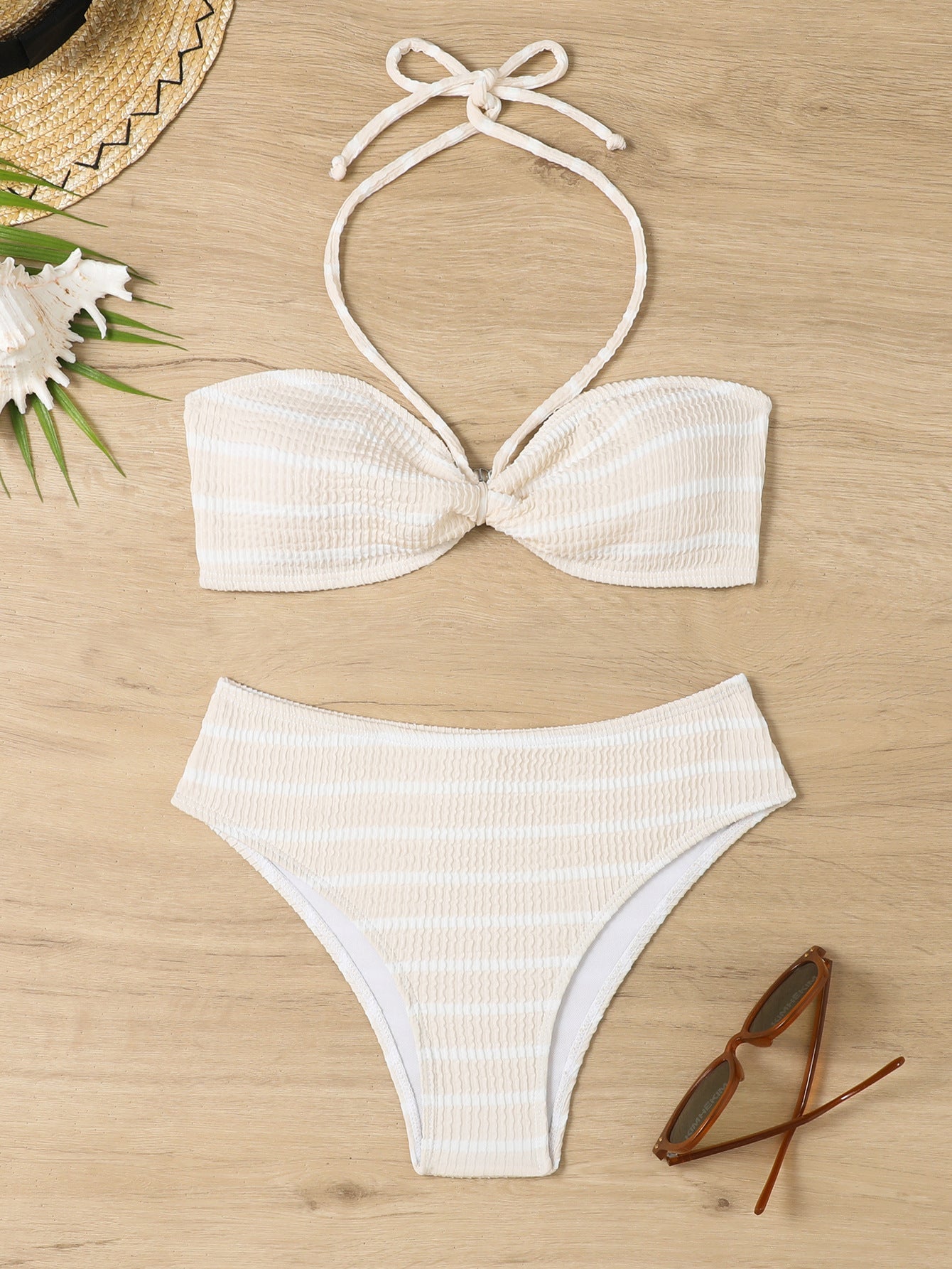 Ensemble bikini taille haute femme avec nœud tendance berg-feldt
