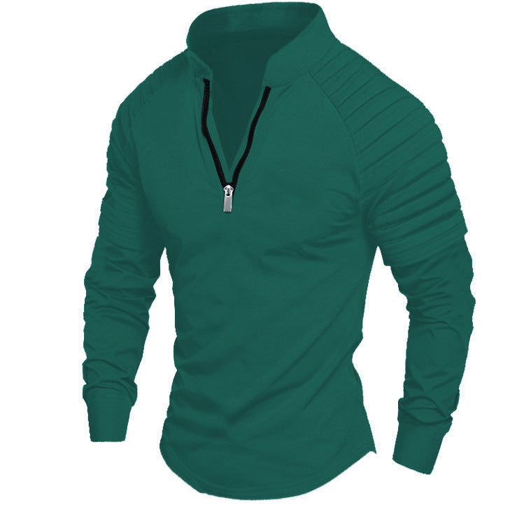 Herren Sportliches Langarmshirt mit halblangem Reißverschluss Berg-Feldt