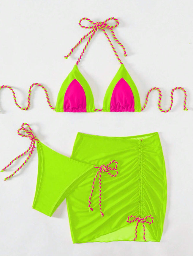Haut de bikini triangle et jupe volantée Berg-Feldt pour femme