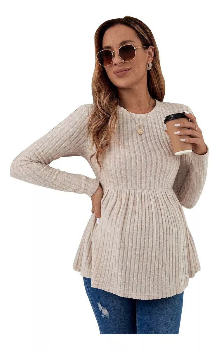 Modisches Damen-Shirt aus weichem Rippstrick von berg-feldt