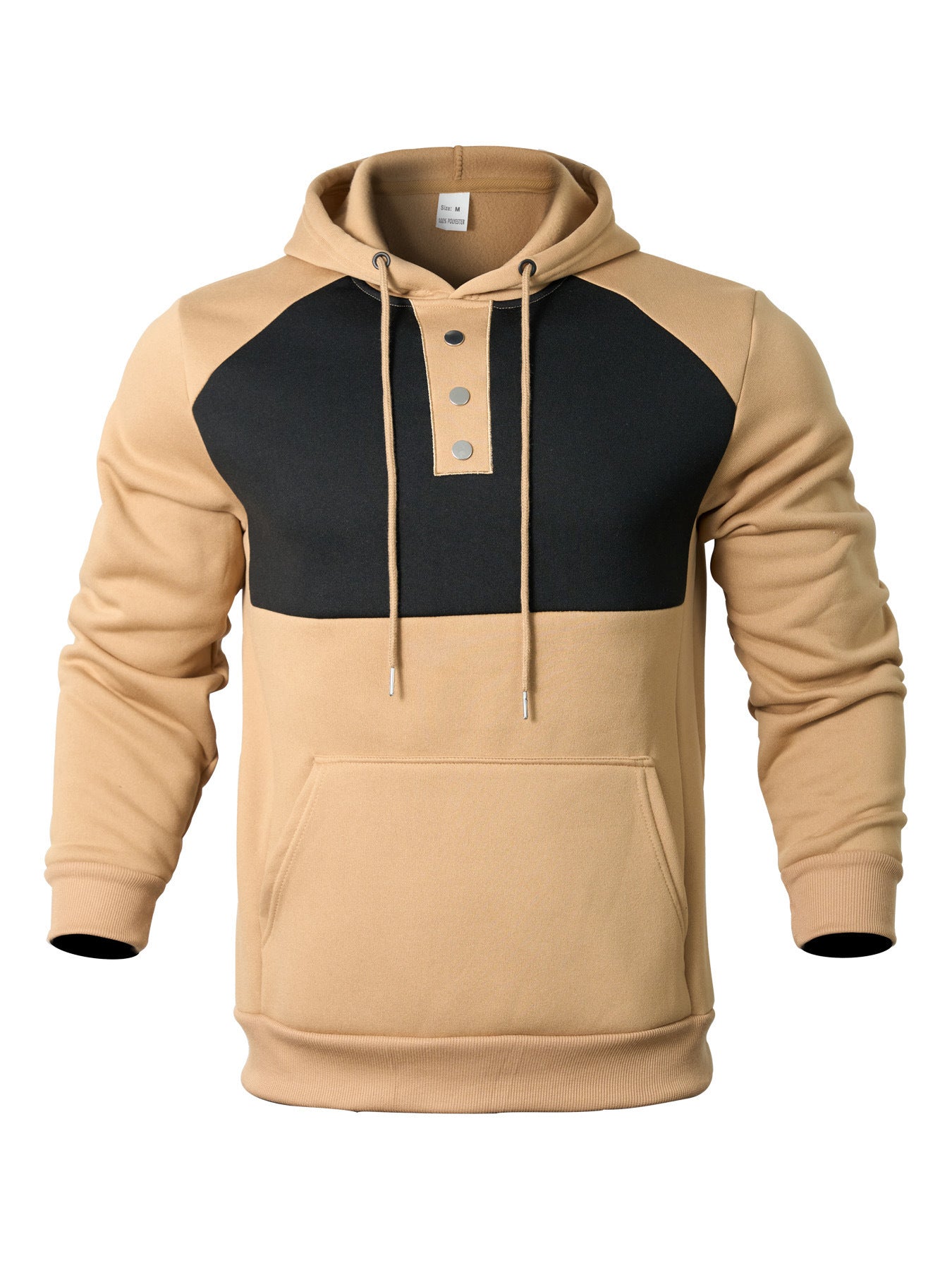 Sweat à capuche pour homme avec patte de boutonnage et détails contrastés Berg-Feldt