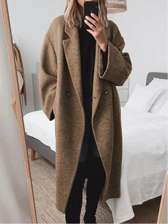 Manteau en laine croisé femme grandes tailles Berg-Feldt