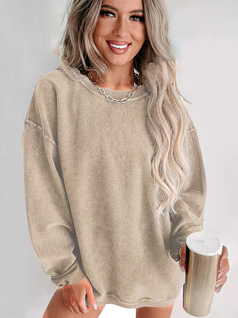 Sweat-shirt décontracté pour femme, côtelé et à coupe confortable Berg-Feldt