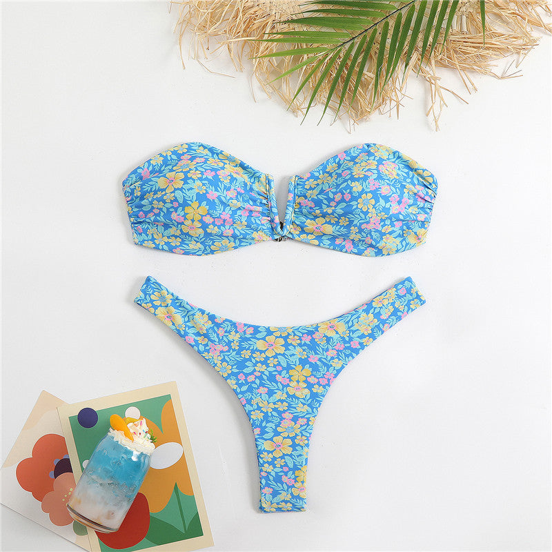 Ensemble de bikini femme Berg-Feldt à fleurs et détails