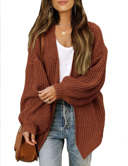 Cardigan en grosse maille pour femme avec épaules tombantes et coupe décontractée Berg-Feldt