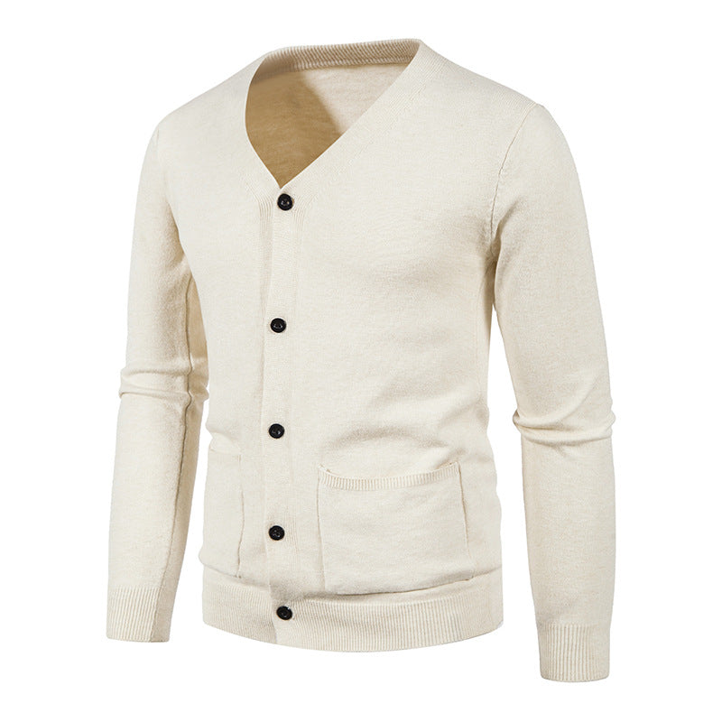 Herren Strickjacke mit V-Ausschnitt und praktischen Taschen Berg-Feldt
