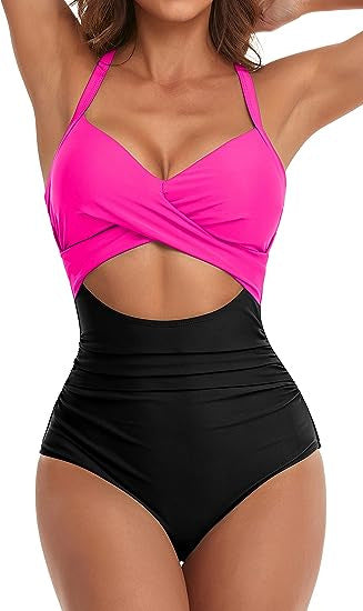 Maillot de bain femme Berg-Feldt avec design portefeuille et coupe haute