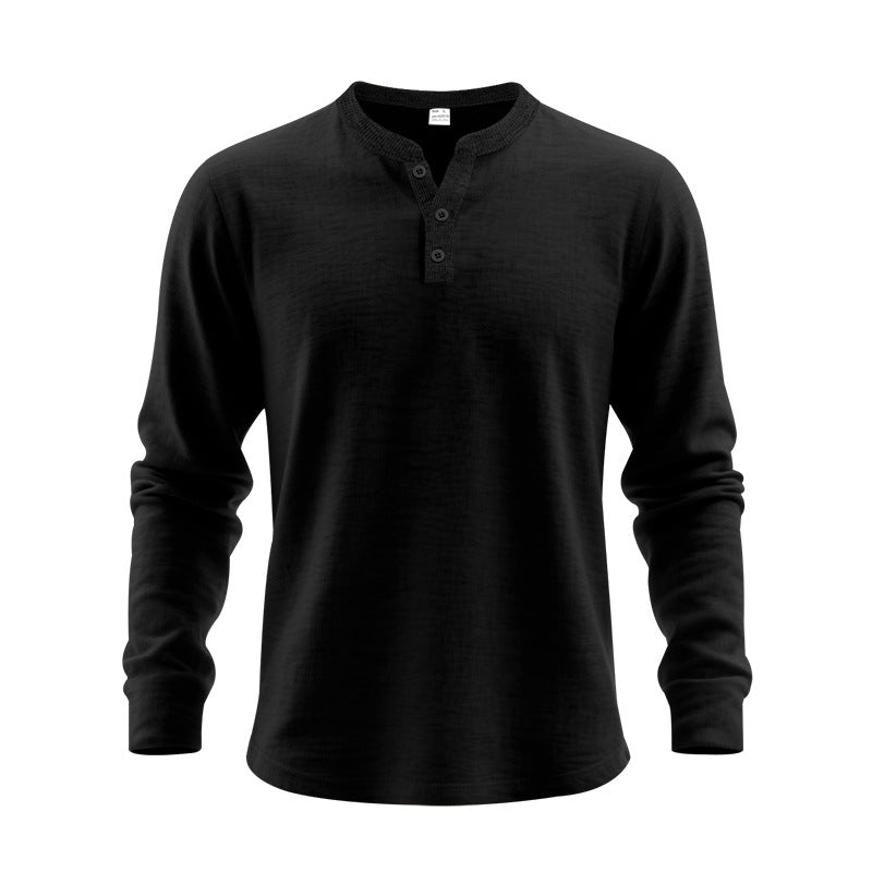 Haut Henley pour homme à manches longues en doux mélange de coton Berg-Feldt