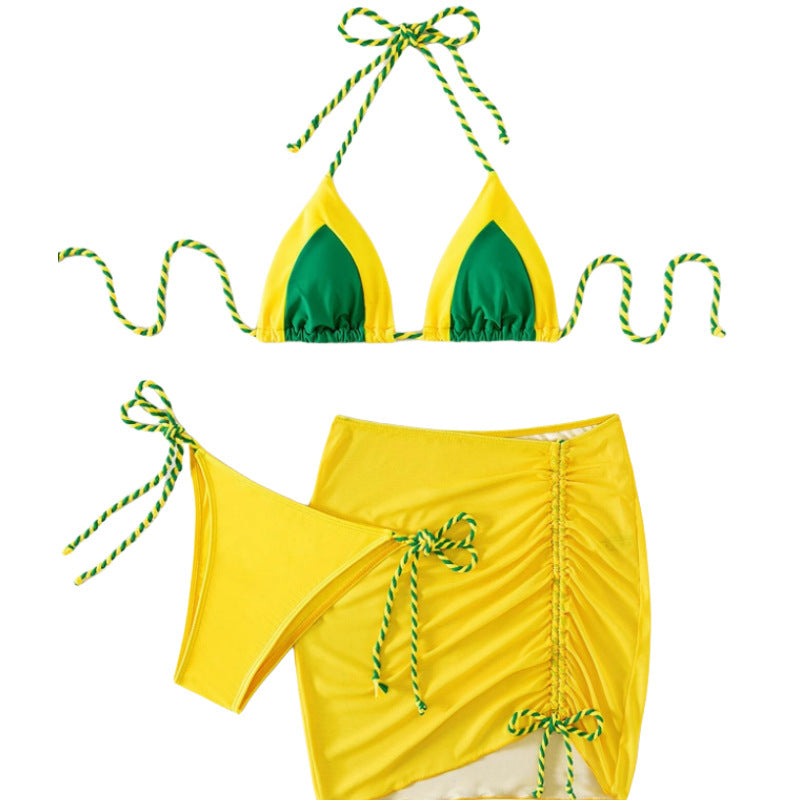 Haut de bikini triangle et jupe volantée Berg-Feldt pour femme