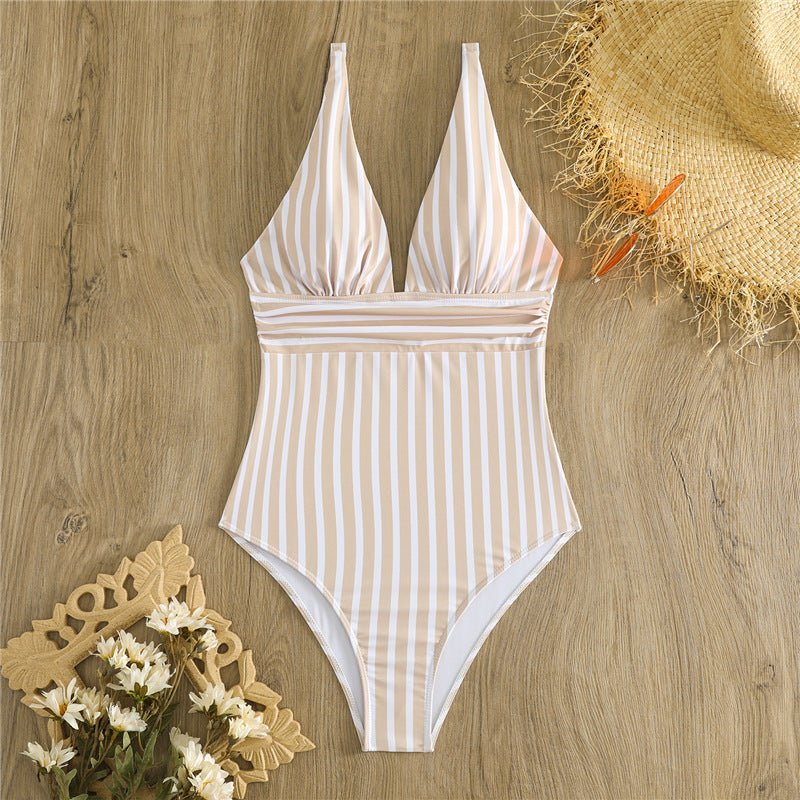 Maillot de bain rayé échancré berg-feldt pour femme