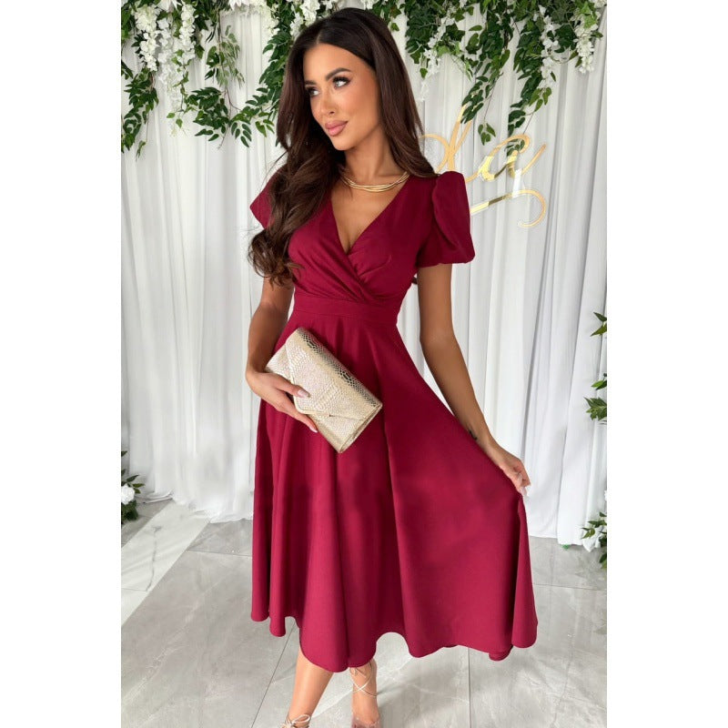 Damen robe midi élégante trapèze avec plis doux Berg-Feldt