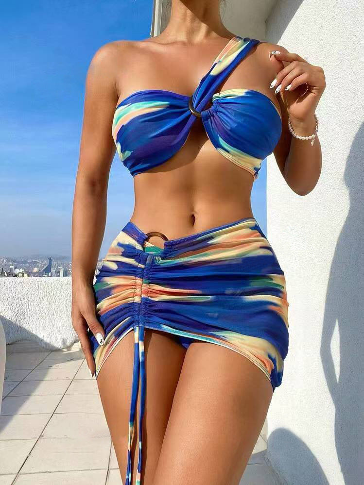 Ensemble bikini femme : haut bustier et jupe portefeuille de berg-feldt