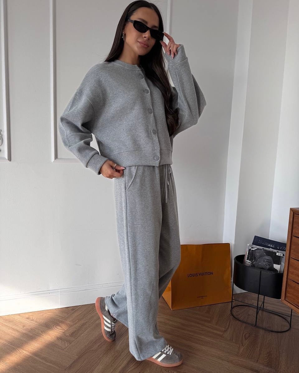 Ensemble cardigan et pantalon de jogging décontractés pour femme Berg-Feldt