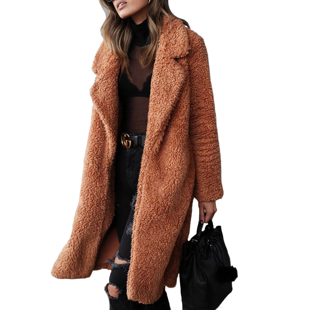 Manteau doudou pour femme avec revers élégant et poches pratiques Berg-Feldt