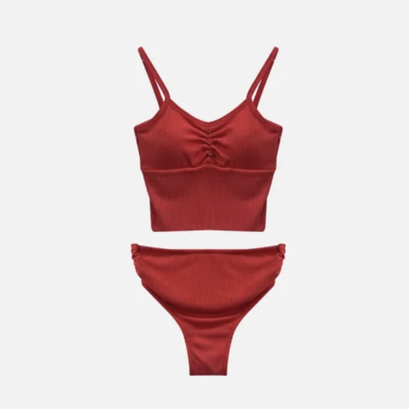 Sportlicher Damen Bikini mit Raffung, hohem Beinausschnitt von berg-feldt