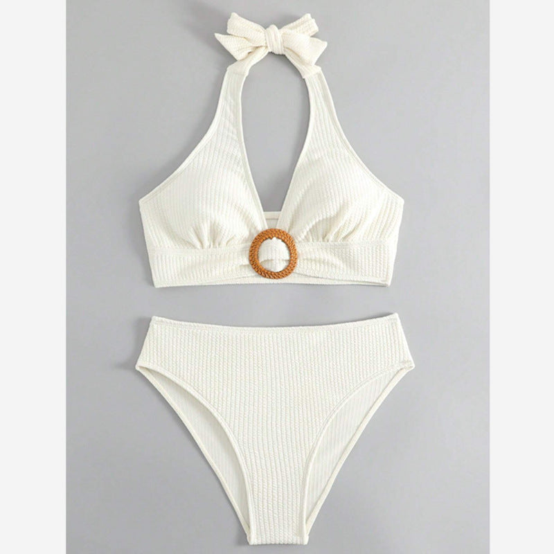 Ensemble de bikini dos nu côtelé à col haut Berg-feldt pour femme