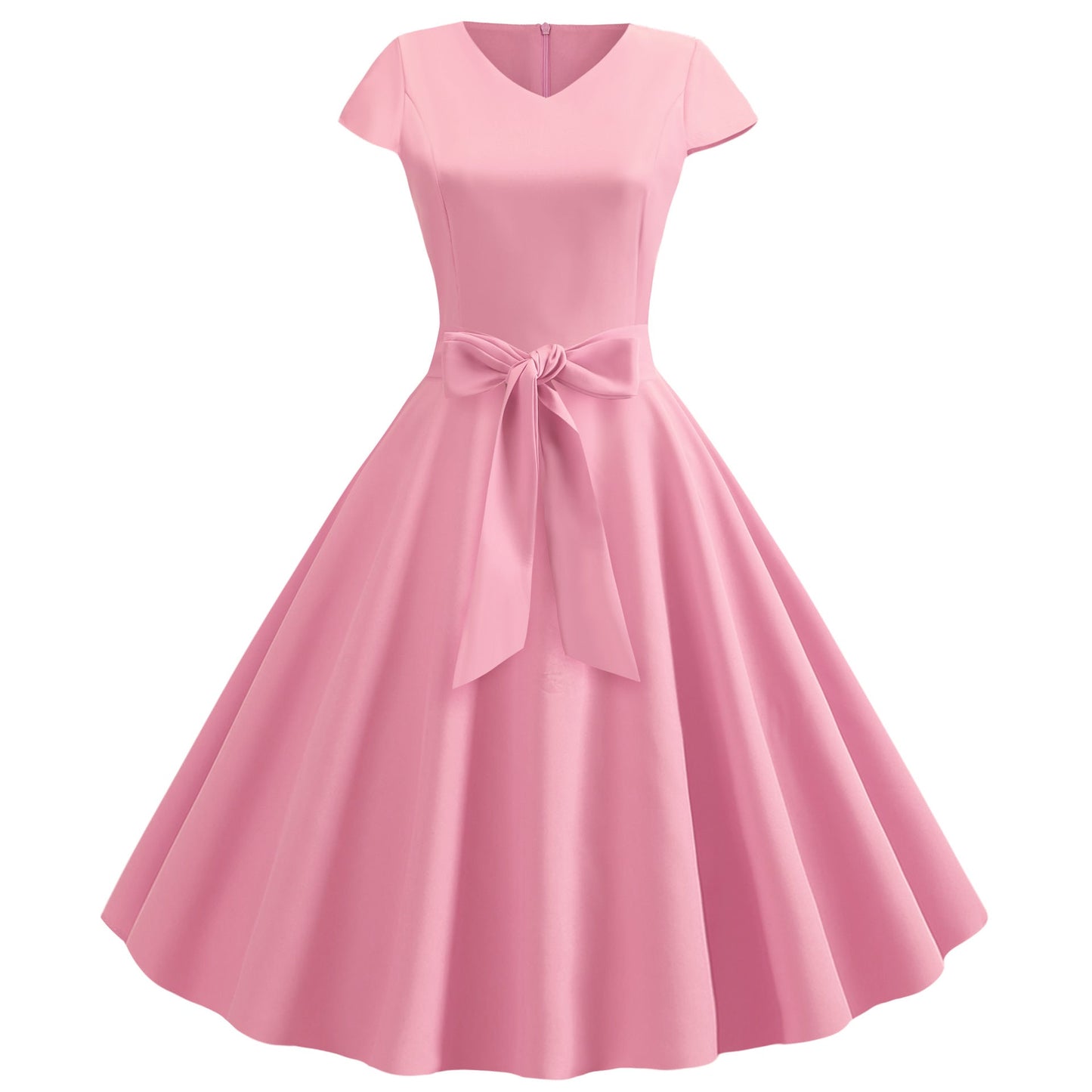 Robe femme Berg-Feldt, coupe vintage, ajustée, avec nœud