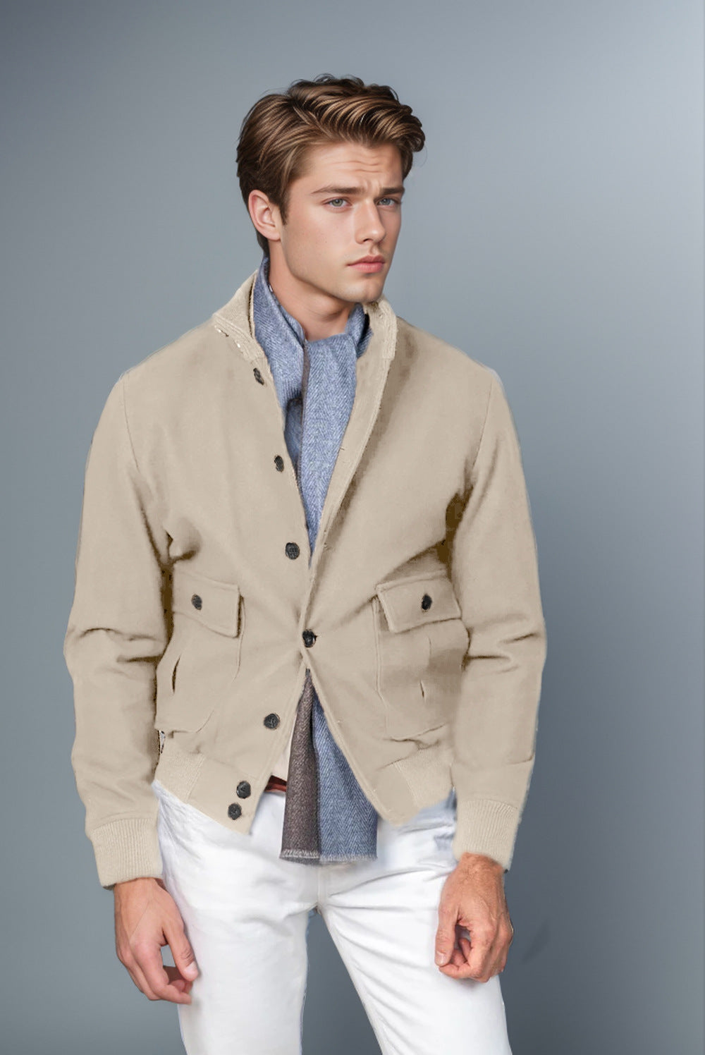 Herren modische Utility-Jacke mit praktischen Taschen Berg-Feldt 1760428331