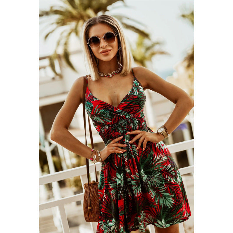 berg-feldt Robe portefeuille imprimé tropical pour femme 1750652616