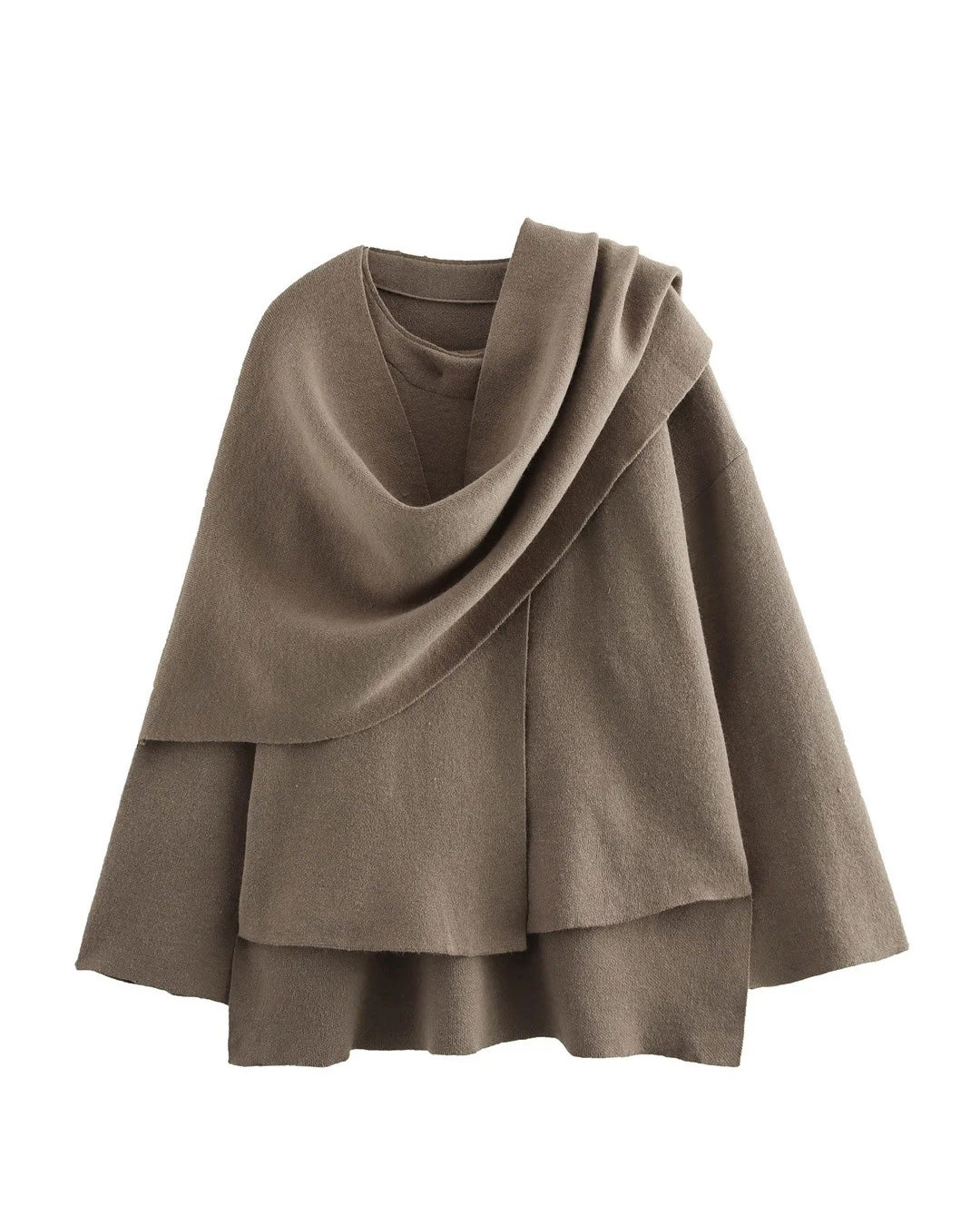 Berg-Feldt | Écharpe asymétrique Boulevard Veste courte en maille