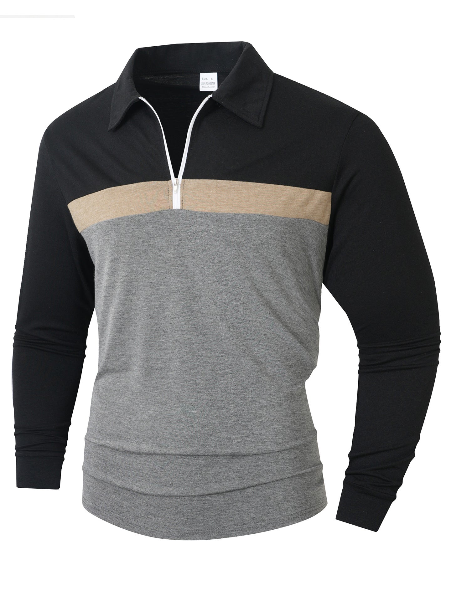 Herren Sportliches Langarmshirt mit Reißverschluss Berg-Feldt