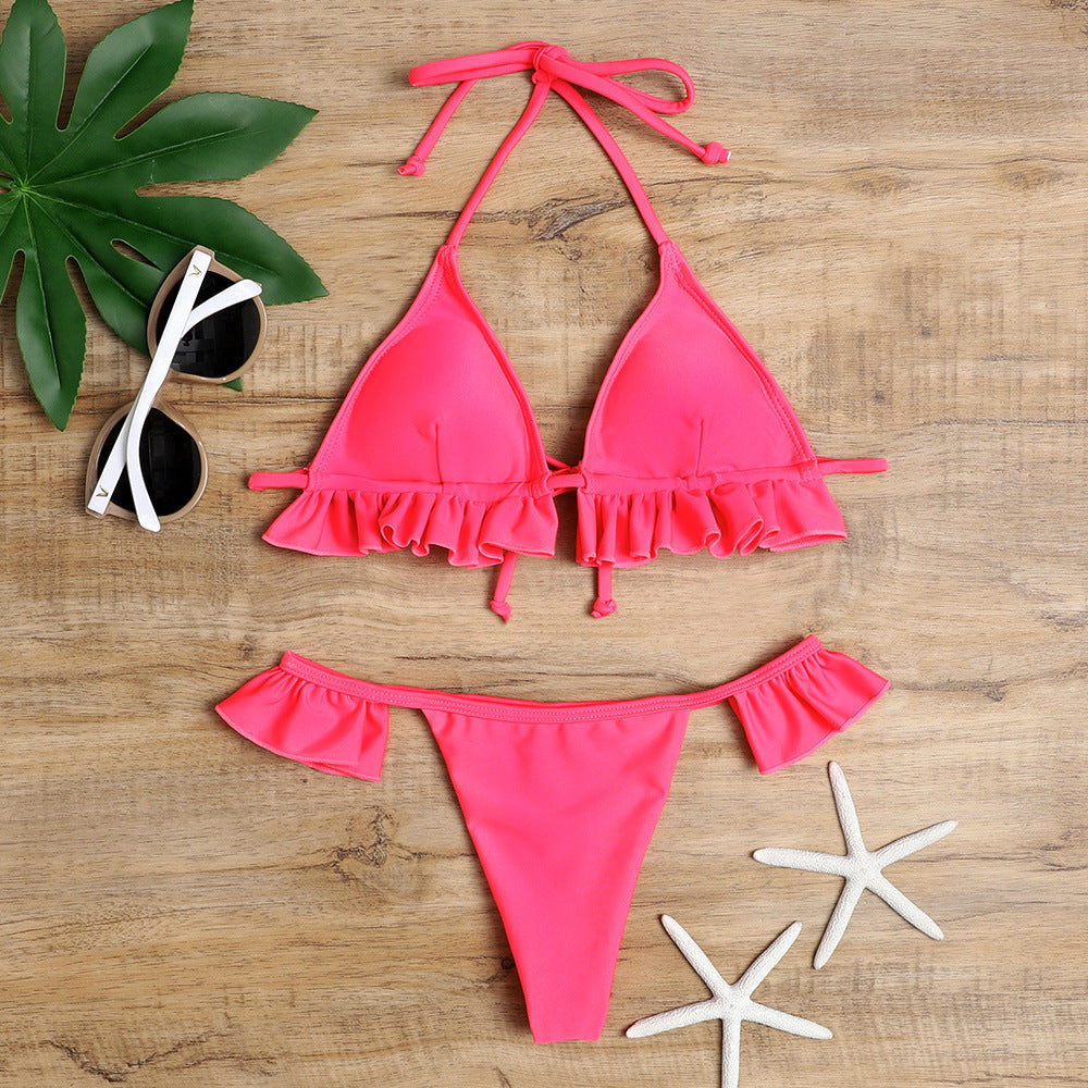 Ensemble de bikini pour femme de berg-feldt, avec volants ludiques et coupe confortable