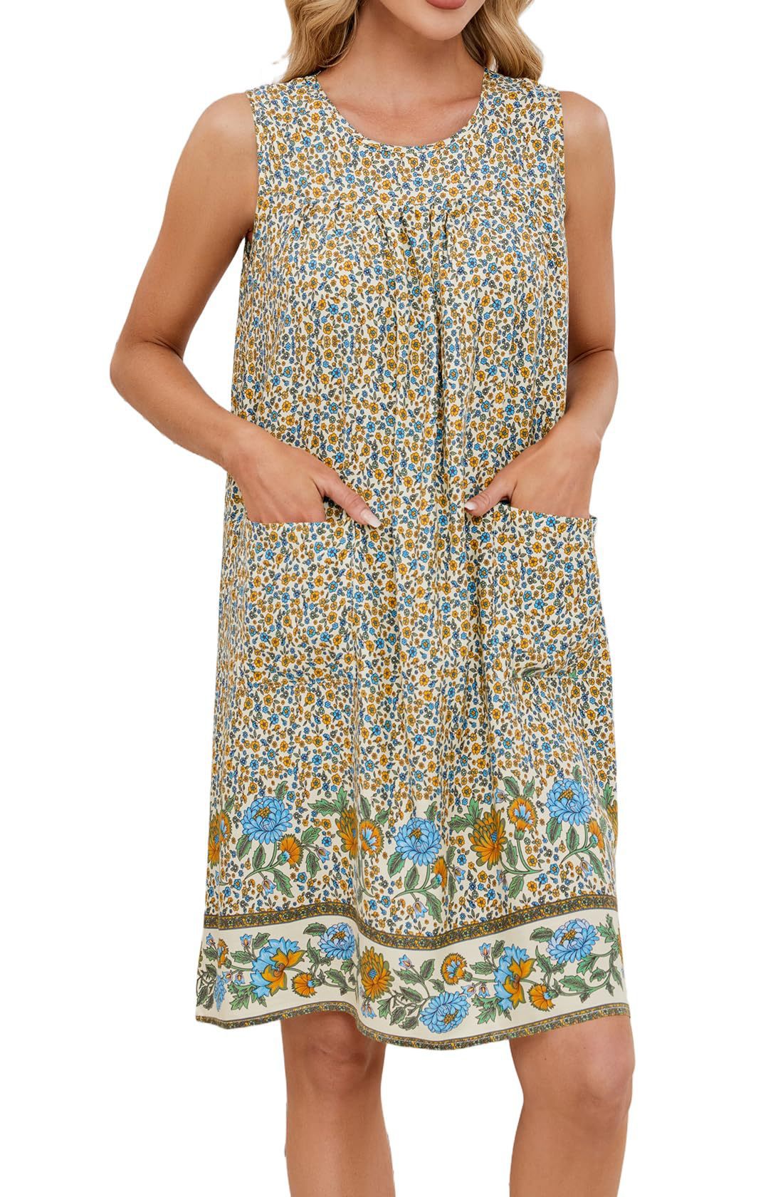 Robe de plage légère pour femme avec poches et motif floral berg-feldt