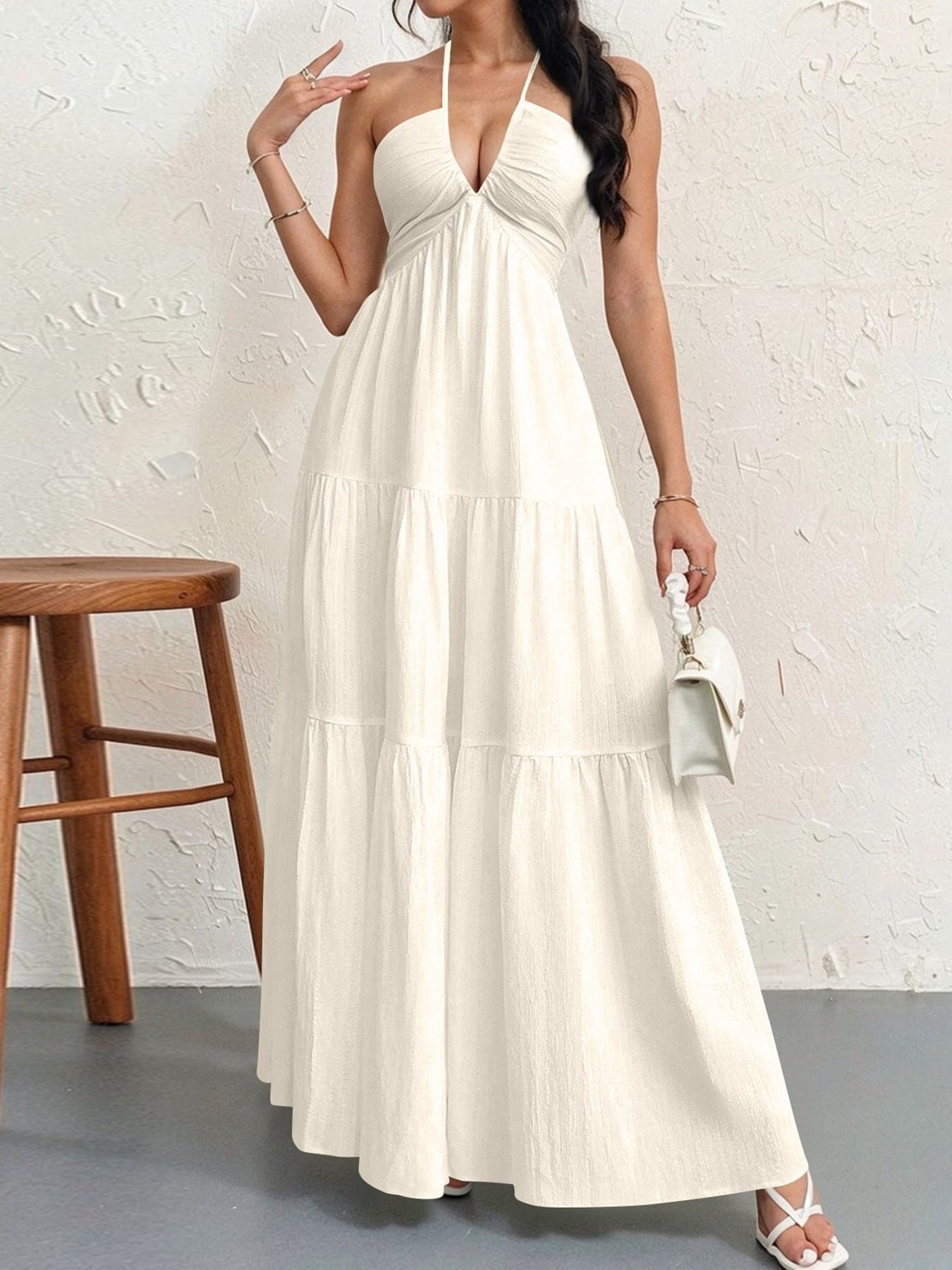 Robe longue fluide pour femme avec décolleté plongeant Berg-Feldt