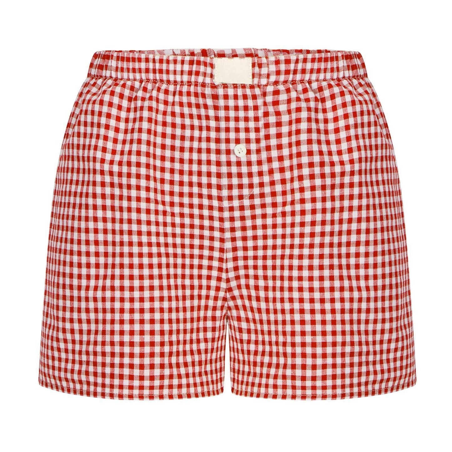 Baumwoll-Shorts für Damen, lässig, Gingham-Muster, berg-feldt