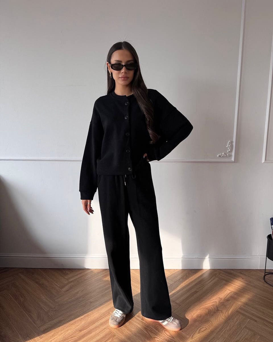 Ensemble cardigan et pantalon de jogging décontractés pour femme Berg-Feldt