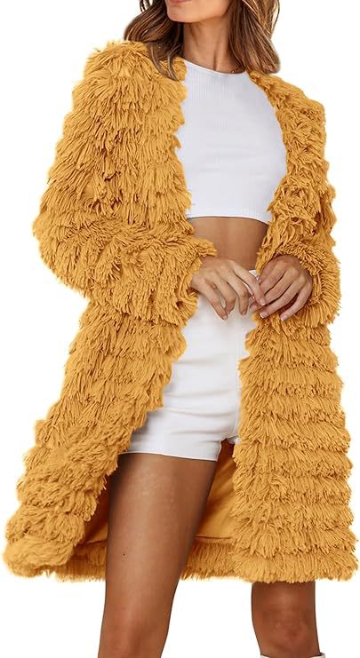 Manteau à franges long pour femme Berg-Feldt