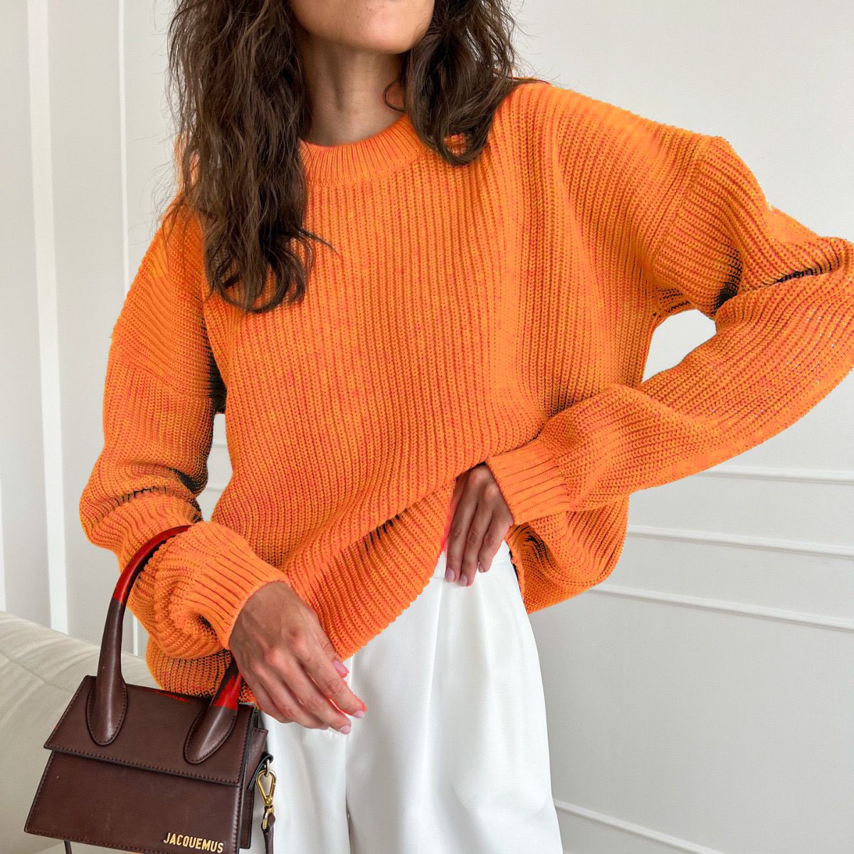 Damen Oversized Strickpullover mit strukturiertem Muster Berg-Feldt