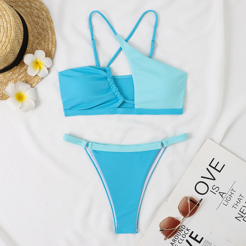 Ensemble de bikini bralette pour femme Berg-feldt à texture multicolore