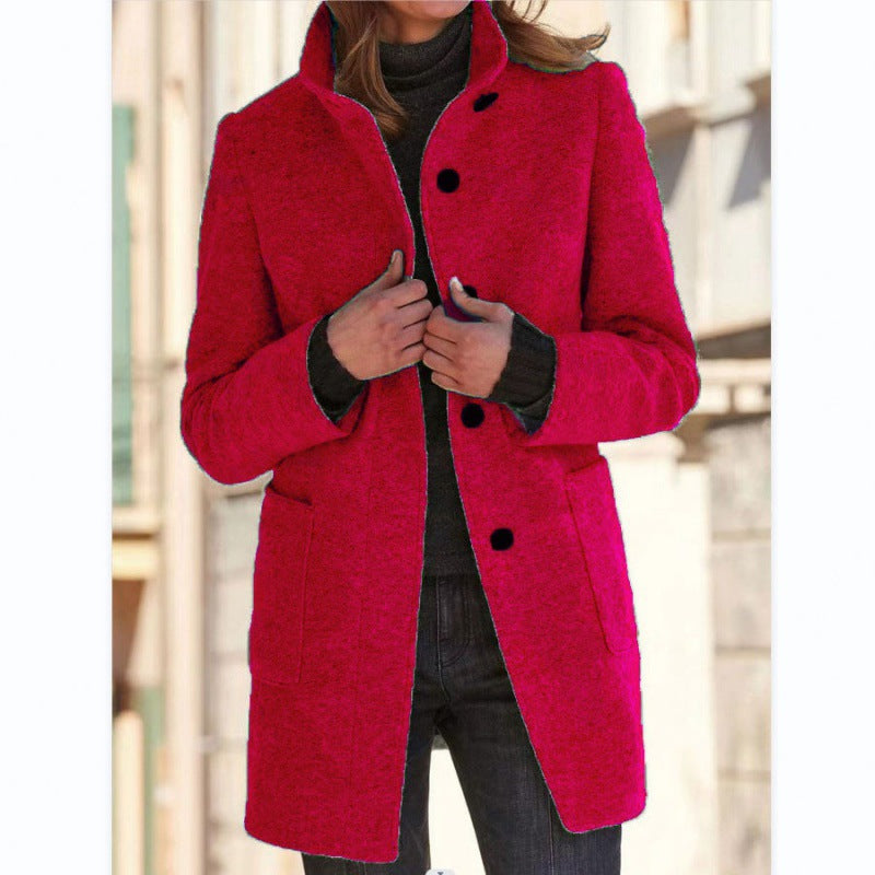 Damen élégante veste en laine avec poches pratiques et fermeture boutonnée Berg-Feldt
